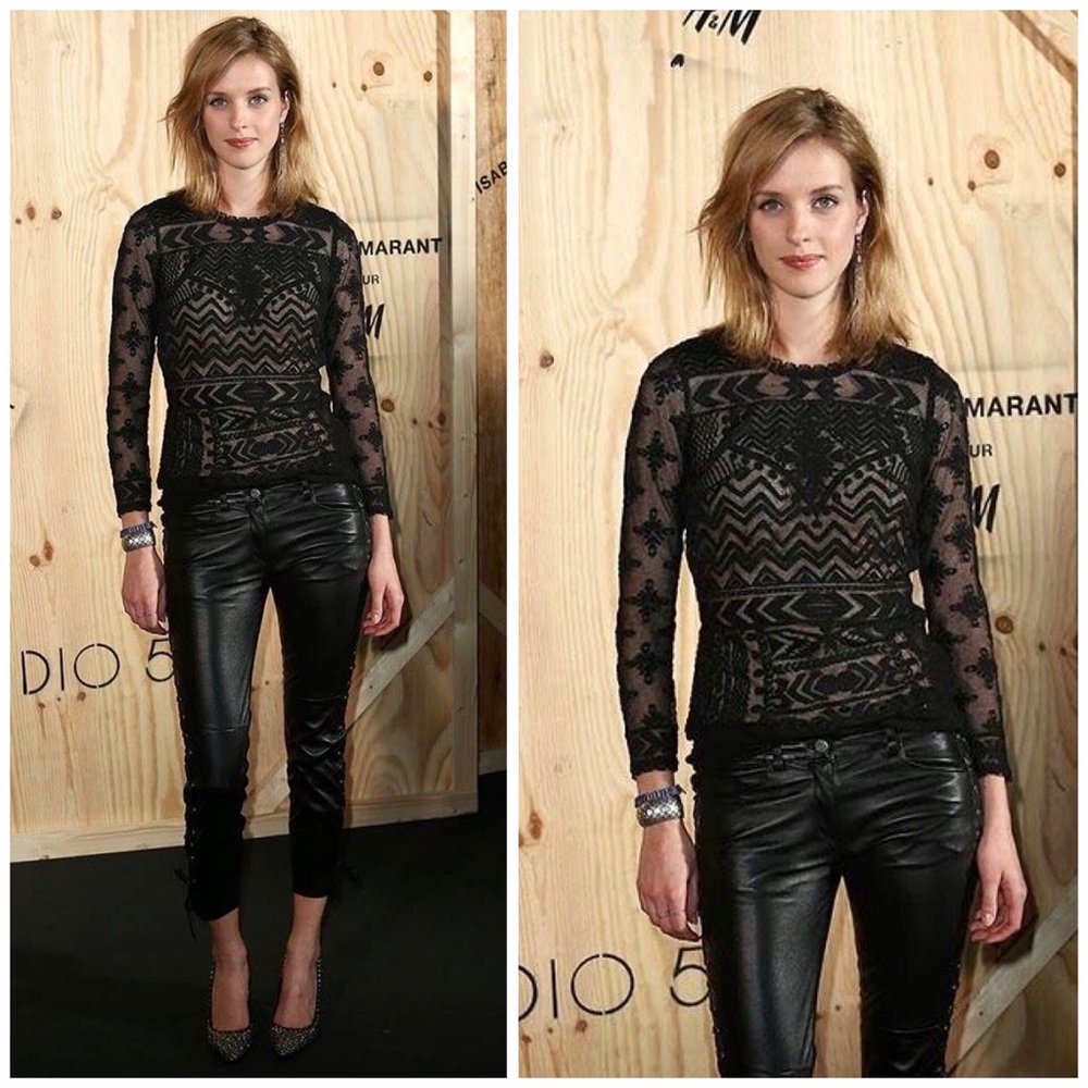 Isabel Marant Pour H&M Black Lace Embroidered Top - Picture 4 of 8